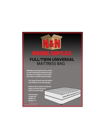 Picture of Mattress Bag Full/Twin (1 Bag Per Pack)