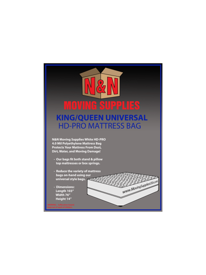 Picture of Mattress Bag King/Queen HD - 4mil. (1 Bag Per Pack)