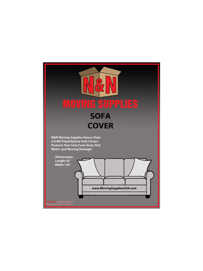 Picture of Plastic Sofa Cover (Case of 48 Bags)