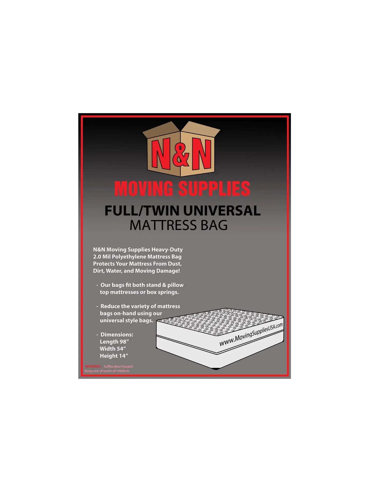 Picture of Mattress Bag Full/Twin (Case of 48 Bags)