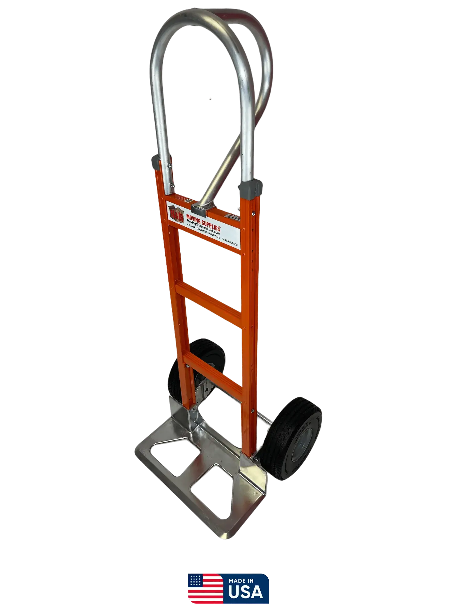 Picture of Orange Liberator Aluminum Hand Truck - Cutout Nose Plate