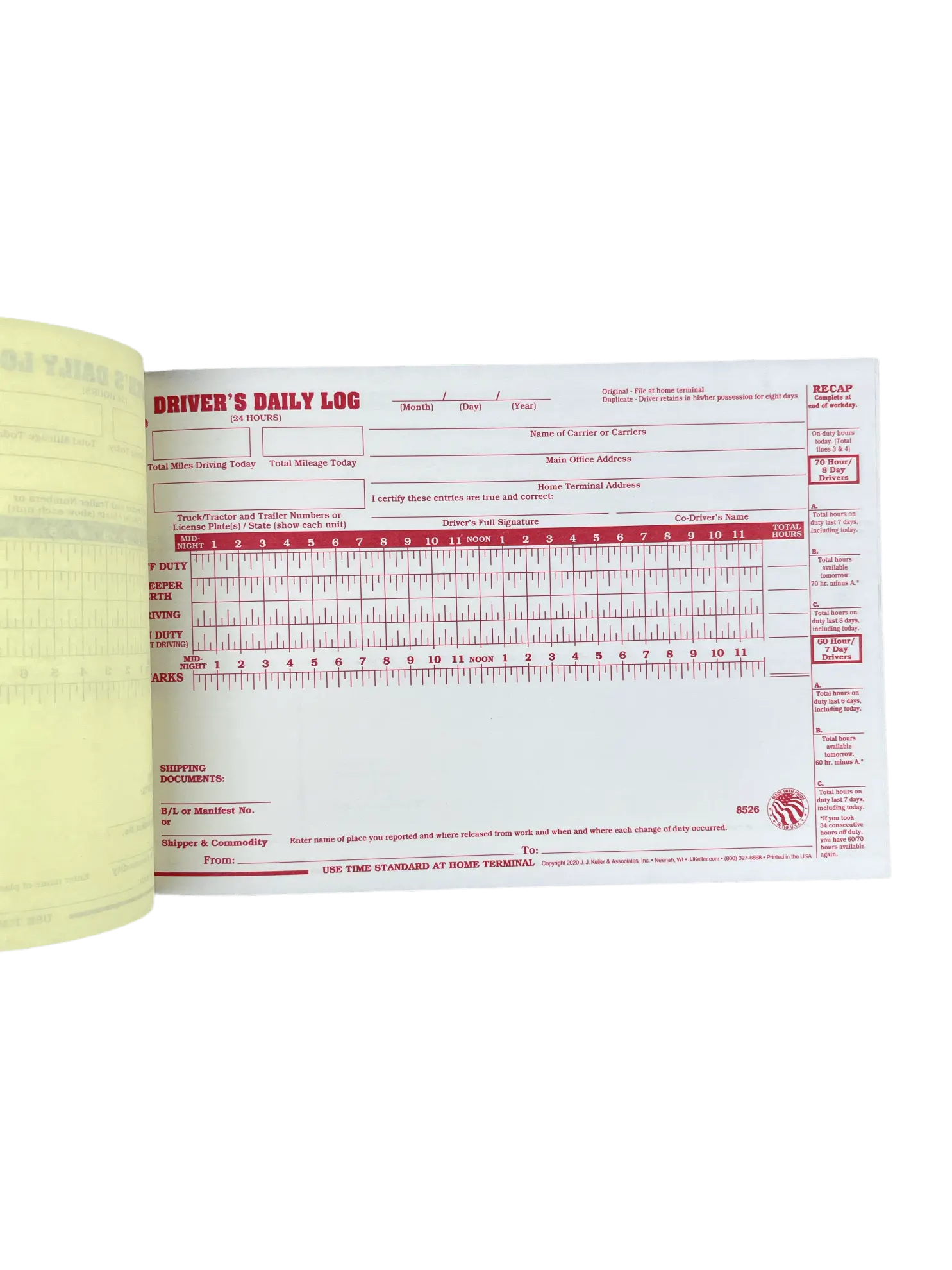 Picture of Driver's Daily Log Book - Single Book