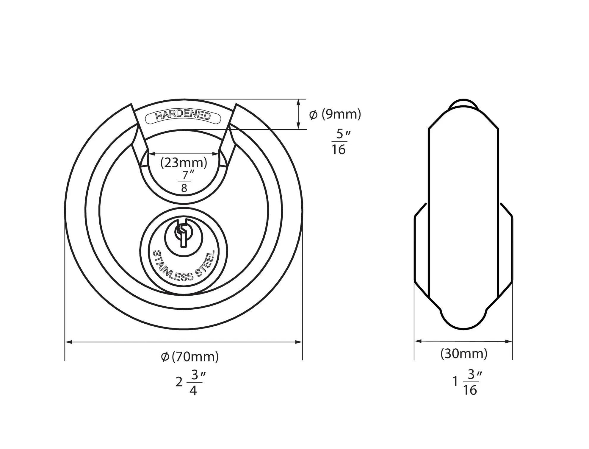 Picture of Disc Lock - 70mm Steel