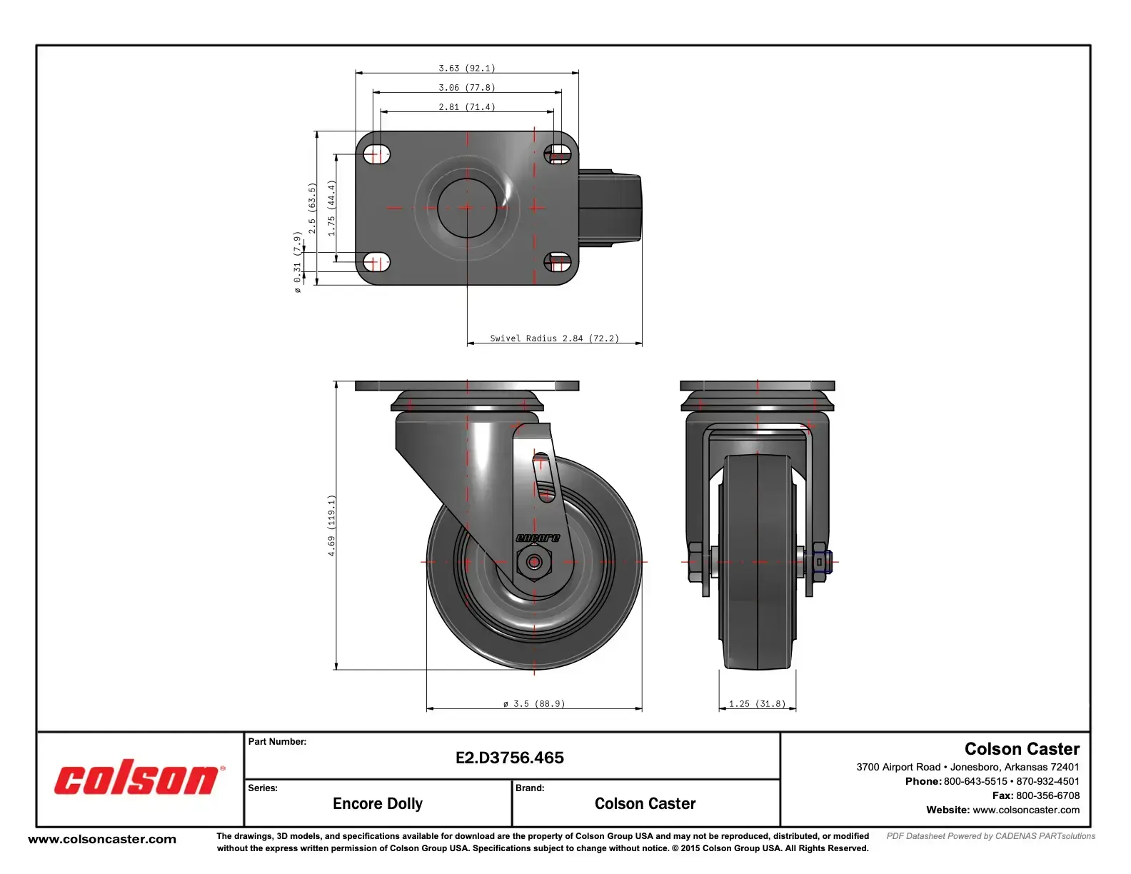 Picture of Caster 3.5"